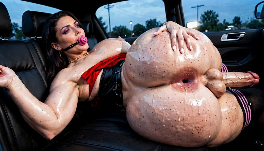the subject remains still as the camera slides into the subjects asshole, the…